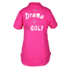 Girls Golf Polo Less Drama More Golf Pink Damen UK S