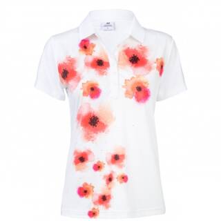Daily Sports Polo Jemima Coral Bloom Weiß/Rot Damen