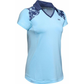 Under Armour Golf Polo Zinger Blocked Blau Damen XS