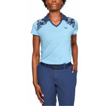 Under Armour Golf Polo Zinger Blocked Blau Damen XS