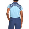 Under Armour Golf Polo Zinger Blocked Blau Damen XS
