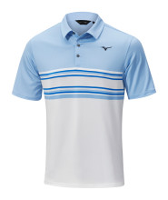 Mizuno Golf Polo Quick Dry Oceanic Hellbau-Weiß Herren M