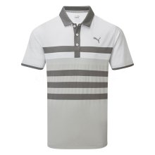 Puma Golf Polo MATTR One Way Weiß/Grau Herren M