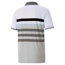 Puma Golf Polo MATTR One Way Weiß/Grau Herren M