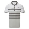 Puma Golf Polo MATTR One Way Weiß/Grau Herren M
