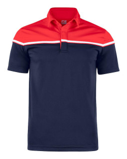 Cutter & Buck Polo Seabeck Dunkelblau-Rot Herren UK L