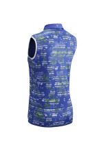 Callaway Golf Polo Stainglass Floral Ärmellos Blau Damen