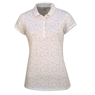 Puma Golf Polo Speckle Weiß Damen