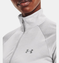Under Armour Layer Tech Twist 1/2 Zip Grau Damen UK XS