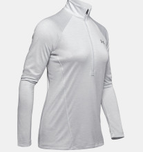 Under Armour Layer Tech Twist 1/2 Zip Grau Damen UK XS