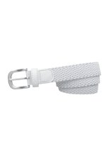 Alberto Golf Flechtgürtel Weiß-Silber Damen