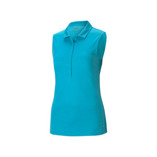 Puma Golf Polo Rotation Sleeveless Scuba Blue Damen EU L