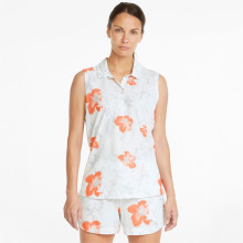 Puma Golf Polo Nassau Hot Coral Sleeveless Damen UK M