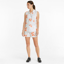 Puma Golf Polo Nassau Hot Coral Sleeveless Damen UK M
