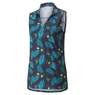 Puma Golf Polo Cloudspun Paradise Sleeveless Navy Damen EU XS
