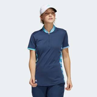 Adidas Golf Polo Ultimate365 Printed Crew Navy Damen