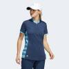 Adidas Golf Polo Ultimate365 Printed Crew Navy Damen