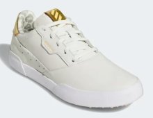 Adidas Golfschuh Adicross Retro Spikeless Weiß/Gold Damen