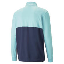 Puma Golf Layer Gamer Colorblock 1/4 Zip Hellblau/Blau...