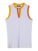 J.Lindeberg Golf Polo Aurora Sleeveless Top Weiß/Orange Damen