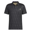 Adidas Golf Polo Stripe Zipper Schwarz/Gold Herren