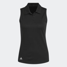 Adidas Golf Polo Texture Sleeveless Schwarz Damen