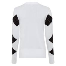 Golfino Pullover Argyle aus reiner Pima Baumwolle Schwarz / Weiß Damen