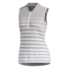 Adidas Polo Engineered Stripe Sleeveless Weiß/Grau Damen UK XL