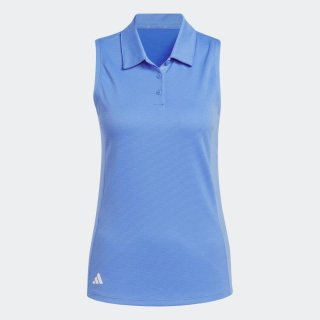 Adidas Golf Polo Texture Sleeveless Hellblau Damen