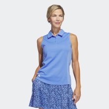 Adidas Golf Polo Texture Sleeveless Hellblau Damen