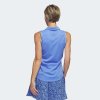 Adidas Golf Polo Texture Sleeveless Hellblau Damen
