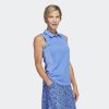 Adidas Golf Polo Texture Sleeveless Hellblau Damen