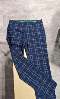 Alberto Golf Hose Rookie Revolutional Check WR Navy Herren
