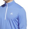 Adidas Golf Layer Lightweight 1/4-Zip Hellblau-Weiß Herren