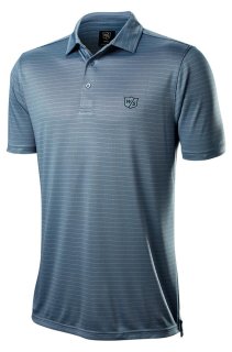 Wilson Staff Golfpolo Stripe Light Blue Herren