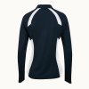 Penguin Golf Polo Long Sleeve Zip Color Block Navy / Weiß Damen