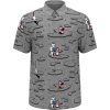 Penguin Golf Polo Oxford Polar Pete Print Grau Herren