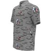 Penguin Golf Polo Oxford Polar Pete Print Grau Herren