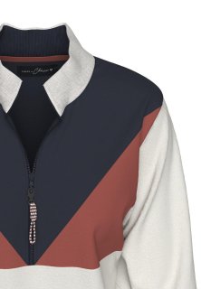 Coeurs de Cherie Pullover Geometric Fleece Mehrfarbig Damen