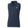 Puma Golf Polo Cloudspun Polka Blau/Weiß Junior EU 152