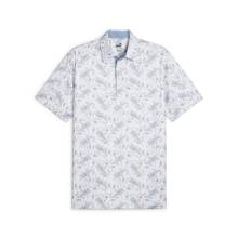 Puma Golf Polo Cloudspun Paisley Weiß/Blau Herren