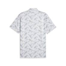Puma Golf Polo Cloudspun Paisley Weiß/Blau Herren