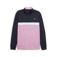 Puma Golf Layer Pure Colorblock 1/4 Zip Navy/Pink Herren