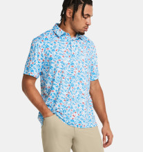 Under Armour Golfpolo Playoff 3.0 Printed Blau-Weiß Herren