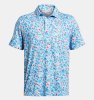Under Armour Golfpolo Playoff 3.0 Printed Blau-Weiß Herren