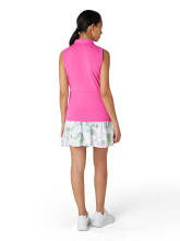 Penguin Golfpolo Sleeveles 1/4 Zip Mesh Block Pink Damen