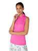 Penguin Golfpolo Sleeveles 1/4 Zip Mesh Block Pink Damen