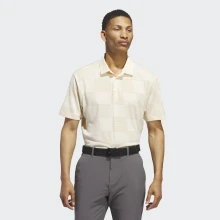 Adidas Golf Polo Textured Beige-Gelb Herren