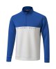 Mizuno Golf Layer Trace 1/4 Zip Weiß/Blau Herren