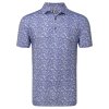FootJoy Polo Primel Lisle Grau-Violett-Gemustert Herren